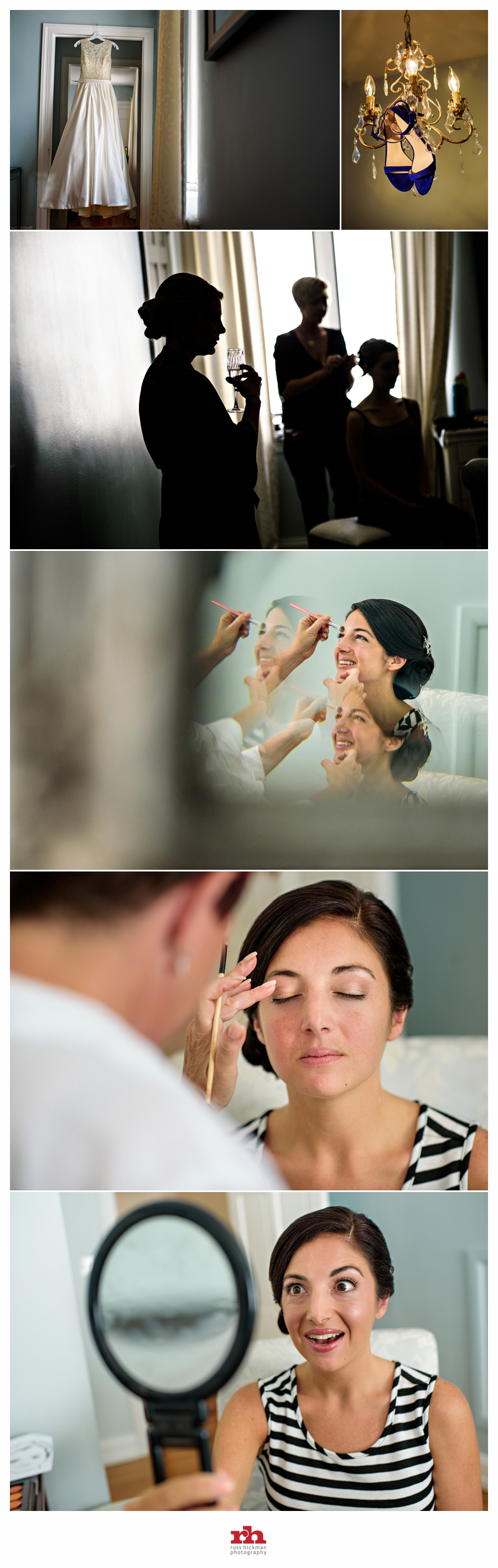 A Bride gets ready for wedding at The Manor House at Prophecy Creek Park.